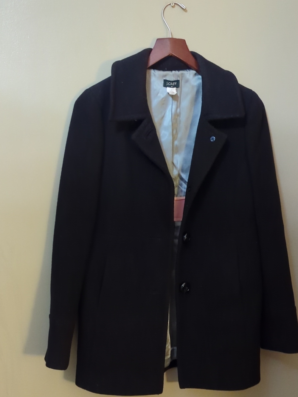 J. Crew Women's Black Wool Pea Coat